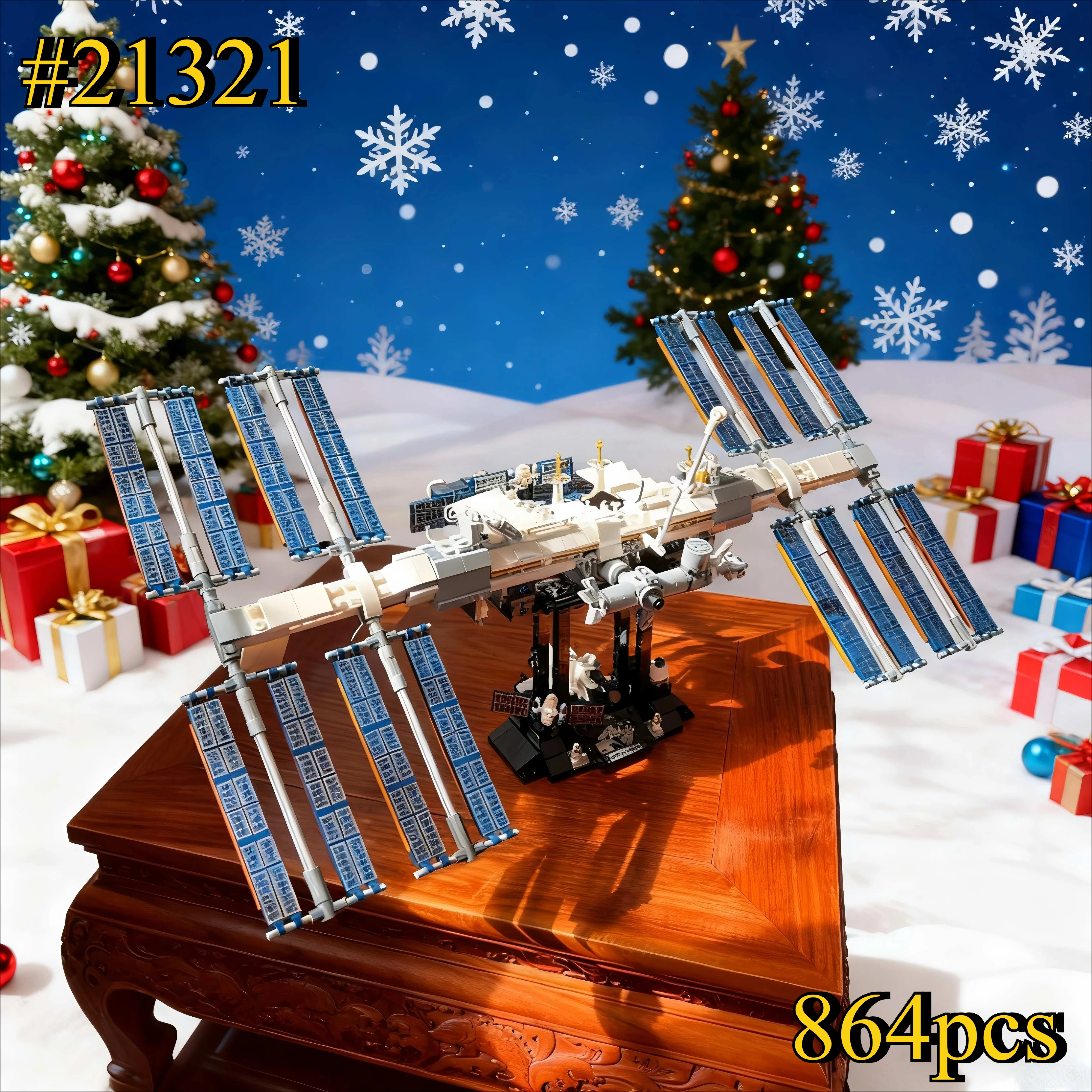 

The International Space Station 21321 Building Blocks Sets Compatible with Legoed Particles Suitable for Christmas Gifts 864pcs