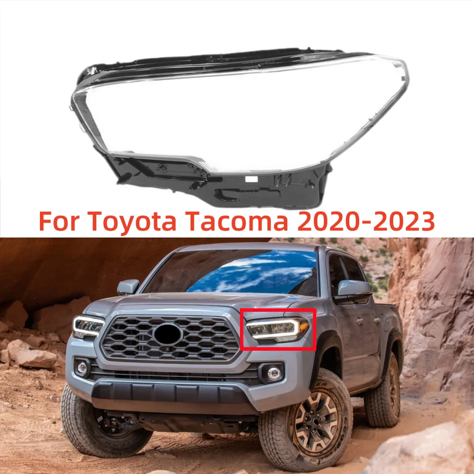 

Для Toyota Tacoma 2020 2021 2022 2023, крышка фары, прозрачная лампа, корпус фары, линза из плексигласа, замена оригинального абажура