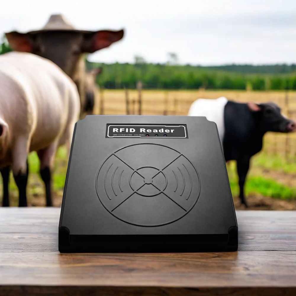 

RS232 Fixed ID Reader for Livestock Panel 26*26cm Size Range up to 70cm 134.2 kHz HDX Fdx-B cattle Goat