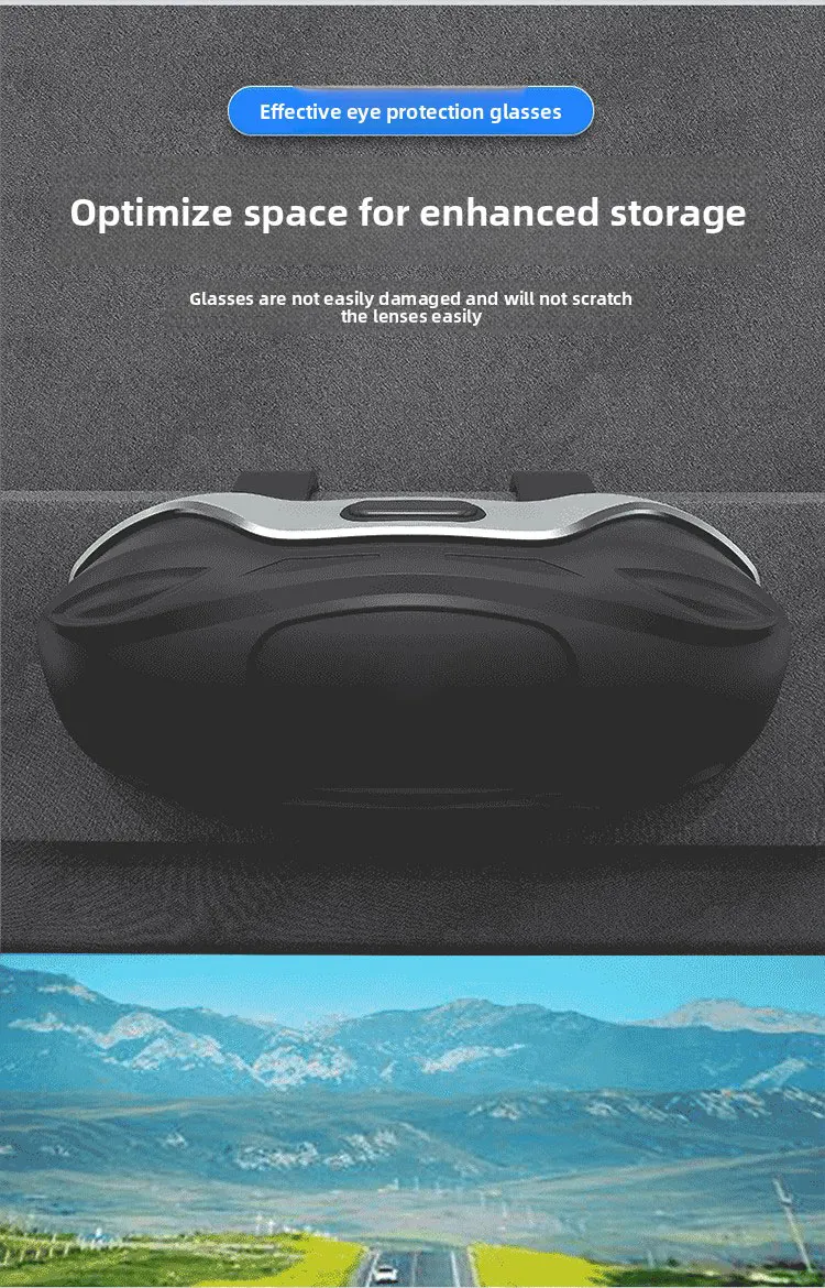 Auto-Styling Sonnenbrillenhalter Tragbare Brillenbox für das Auto Brillenetui für Sonnenblenden Auto-Brillenhalter – Detail 5