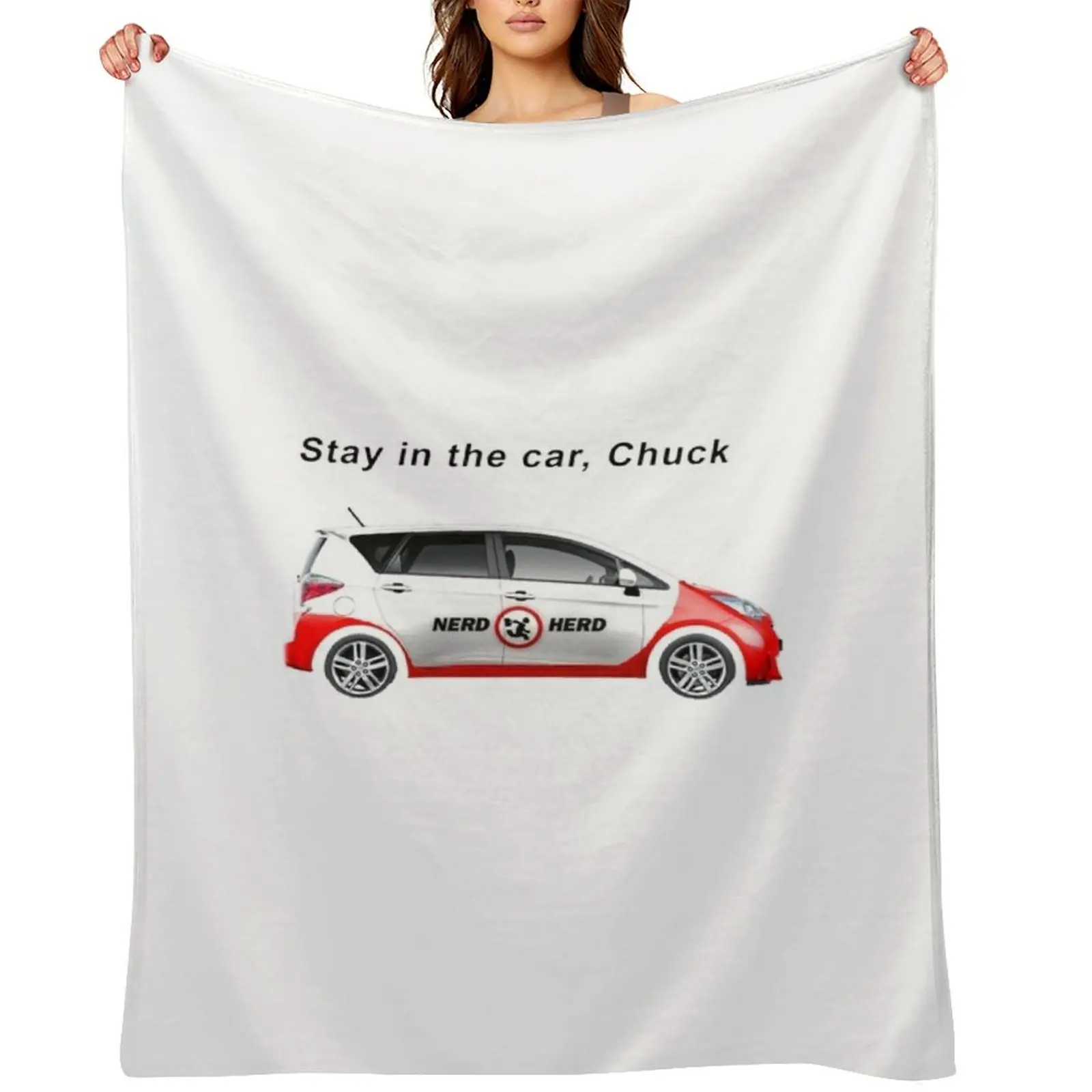 

Stay In the Car Throw Blanket Picnic Bed Plush Personalized Gift Blankets