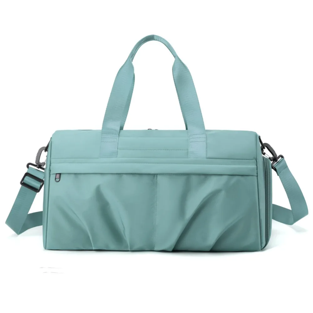 

Large Capacity Fitness Handbag Dry and Wet Separation with Shoe Box Sports Shoulder Bag Oxford Cloth Handheld Gym Bag Pilates