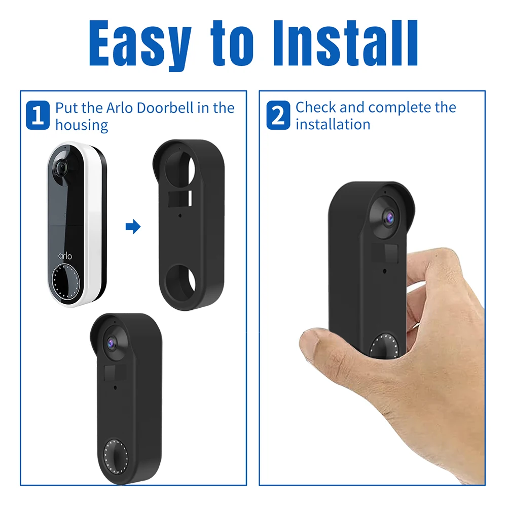 Silicone Weatherproof Protective Case Suitable For Arlo Video Doorbell Silicone Sleeve For Arlo Essential Video Doorbell