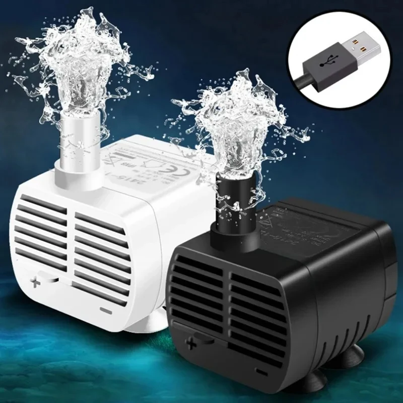 Silent USB Water Pump Brushless Water Pump For Pet Water Dispenser Rockery Fountain Fish Tank Submersible Pumps Aquarium