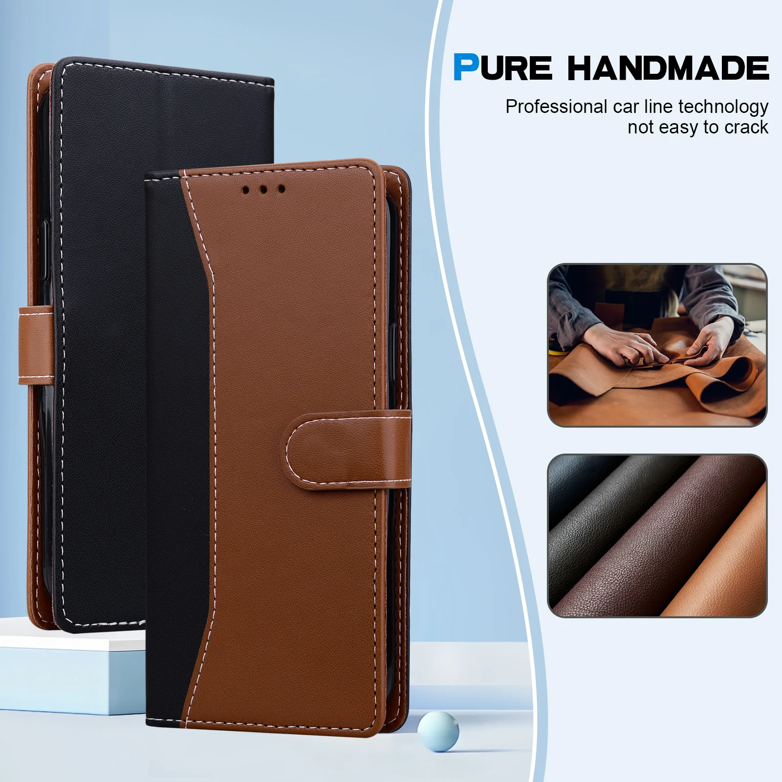 Magnetic Flip Leather Wallet Case For Motorola Moto G04 G04S G05 G15 G10 G20 G30 G13 G14 G22 G23 G31 G32 G34 G35 G24 Power view 3