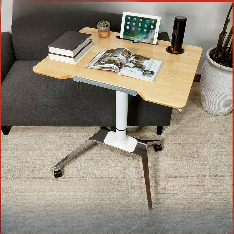 Solid wood children's table Movable lifting table Standing desk Modern simple study desk