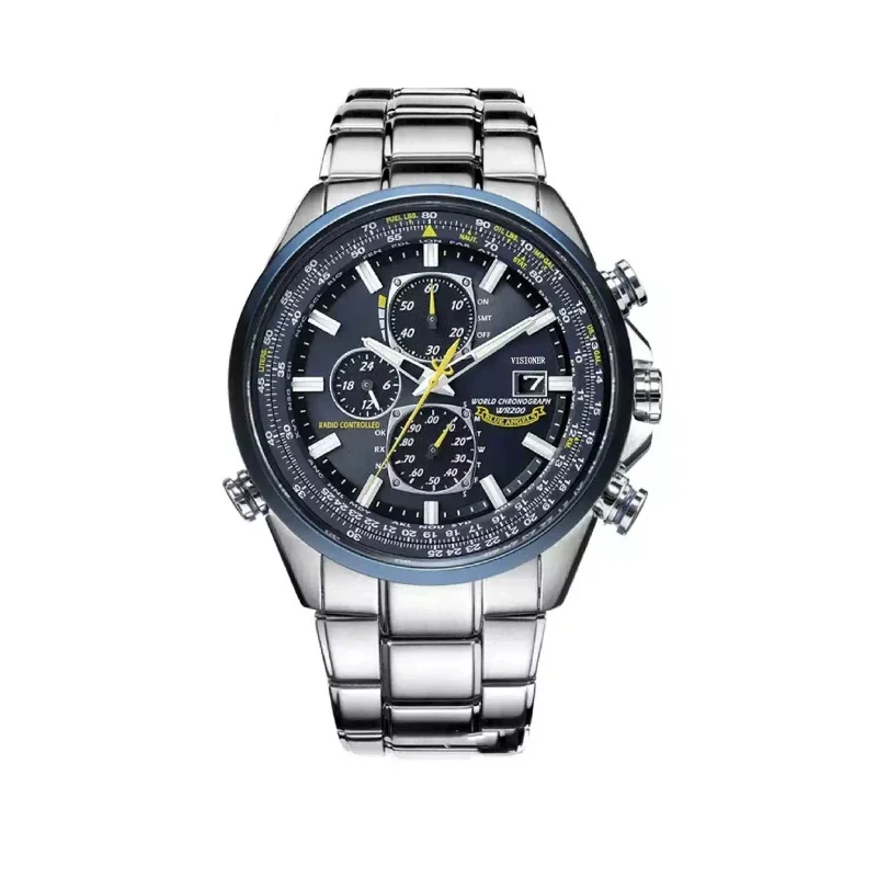 Luxury Mens Mechanical Hand Wind Watch 3Bar Water Resistant Round Stainless Steel Strap Business Casual Multifunction Wristwatch image 6