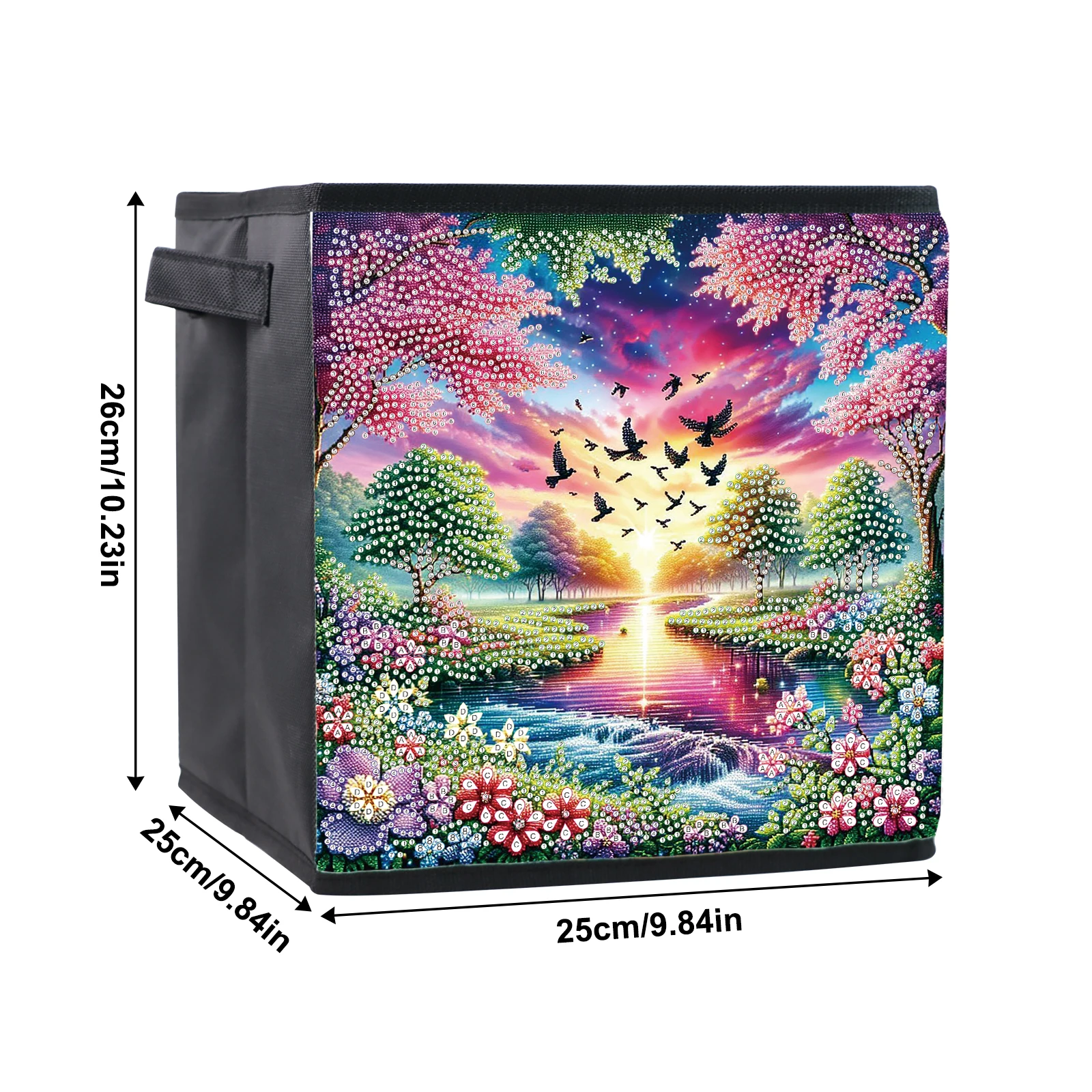 Kits de cesta de almacenamiento de pintura de arte de diamante de forma especial, bolsa de almacenamiento de pintura de arte de diamante con tema Animal para decorar el hogar, regalo artístico