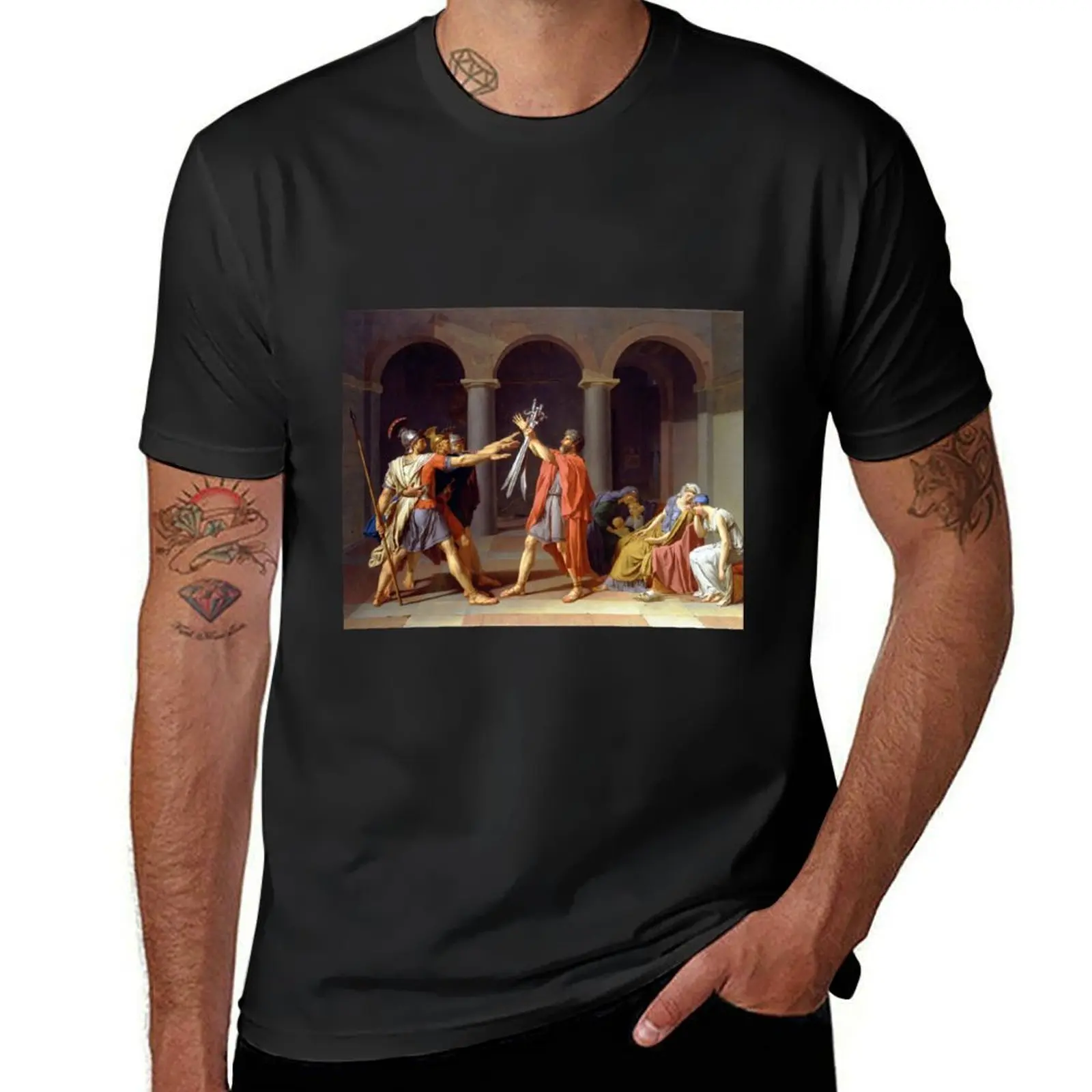 

Oath of the Horatii by Jacques-Louis David (1784) T-Shirt Aesthetic clothing tees plus sizes customizeds men clothings