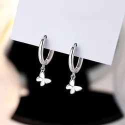 925 Sterling Silver Vintage Butterfly Earrings For Women Trendy Earring Jewelry Prevent Allergy Party Accessories Gift