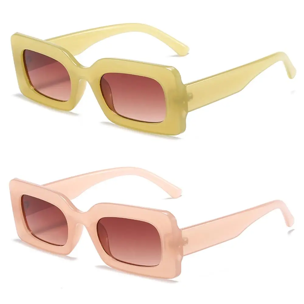 Fashion Popular Sunglasses Women Trend Vintage Rectangle Big Frame Purple Square Glasses Sun Glasses Ladies Eyewear