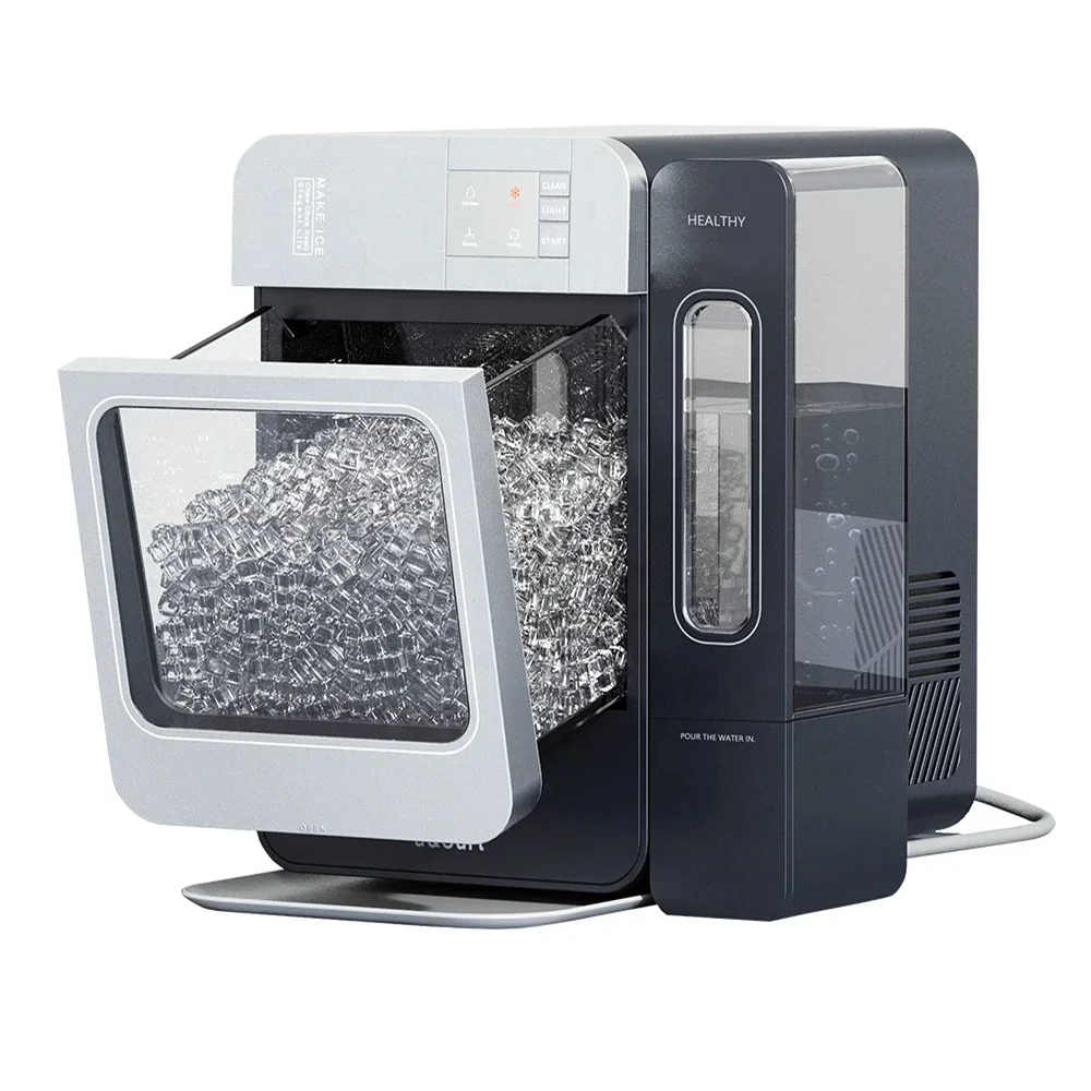 for IC1501 Self Cleaning Soft Crunchy Chewable Pellet Pebble Countertop Nugget Ice Maker Making Machine Household