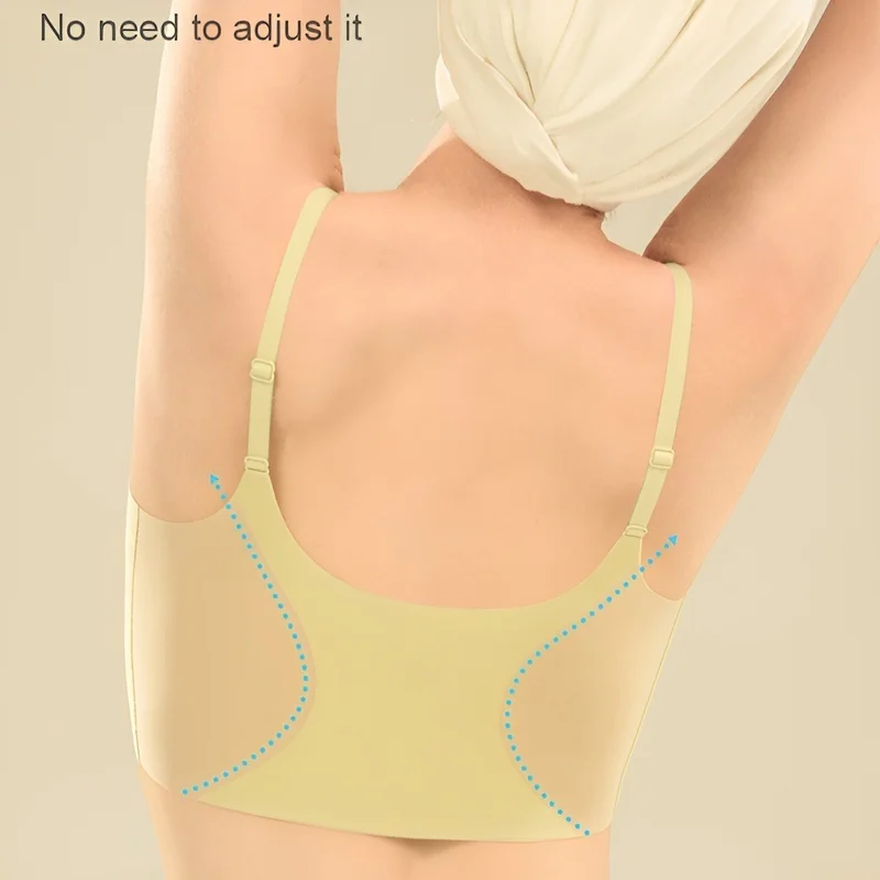 🔥 ГОРЯЧАЯ ПРОДАЖА 🔥 Легкий бесшовный бюстгальтер из ледяного шелка пуш-ап, летний дышащий бесшовный бюстгальтер из тонкого ледяного шелка без стального кольца для