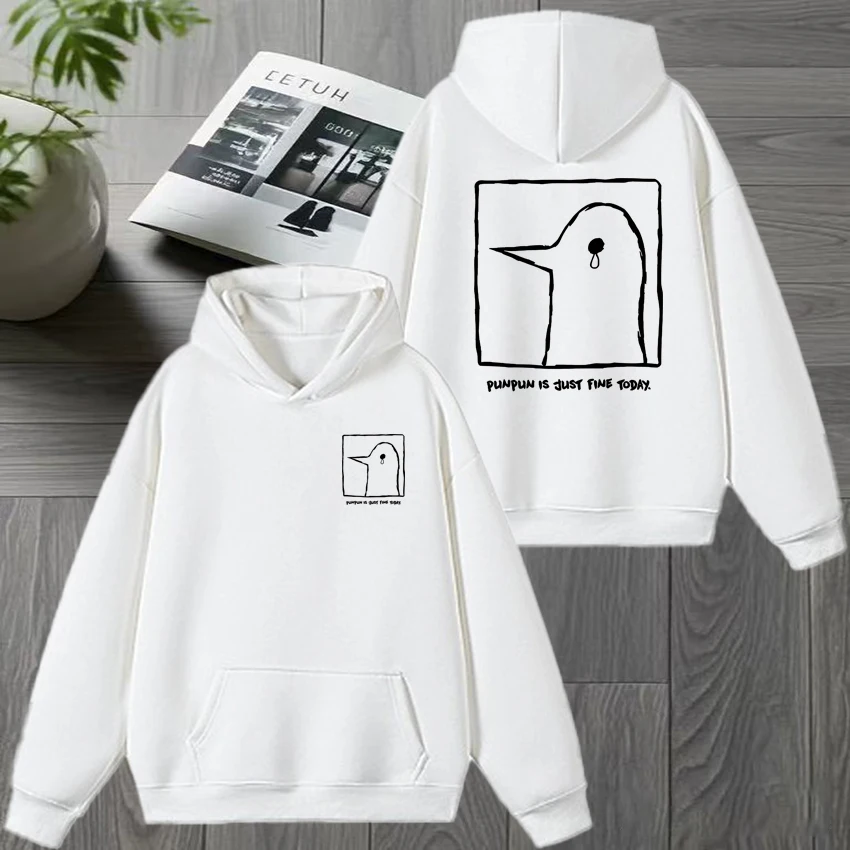 

New Harajuku Oyasumi Punpun Cartoon Double Sided printed Hoodie Unisex Funny Casual Winter Sweatshirt Men women Fleece pullovers