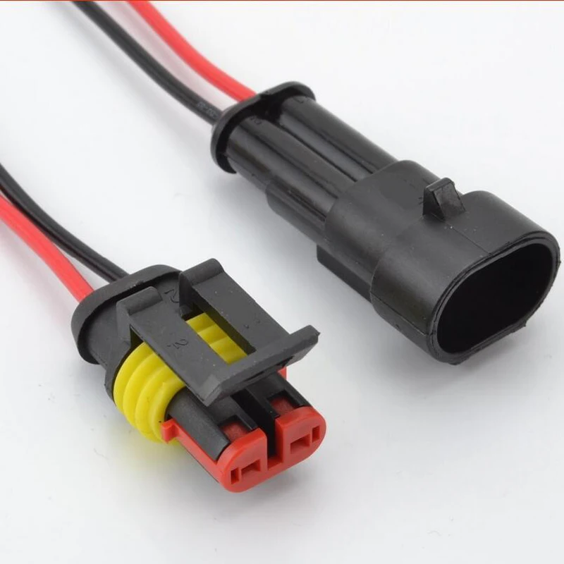 5sets 2 Pin 16AWG Waterproof Electrical Connector Male Female Plug Quick Disconnect Wire Terminal For Car Truck Boat Motorcycle