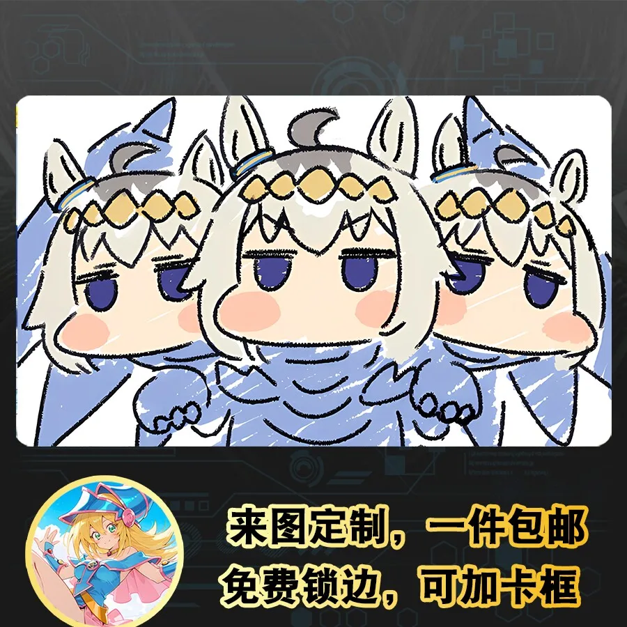 600X350X2Mm Diy Yu-Gi-Oh! Neo Blue Eyes Ultimate Dragon Cute Card Battle Mat Single Player Board Game Card Duel Plate Battle Mat