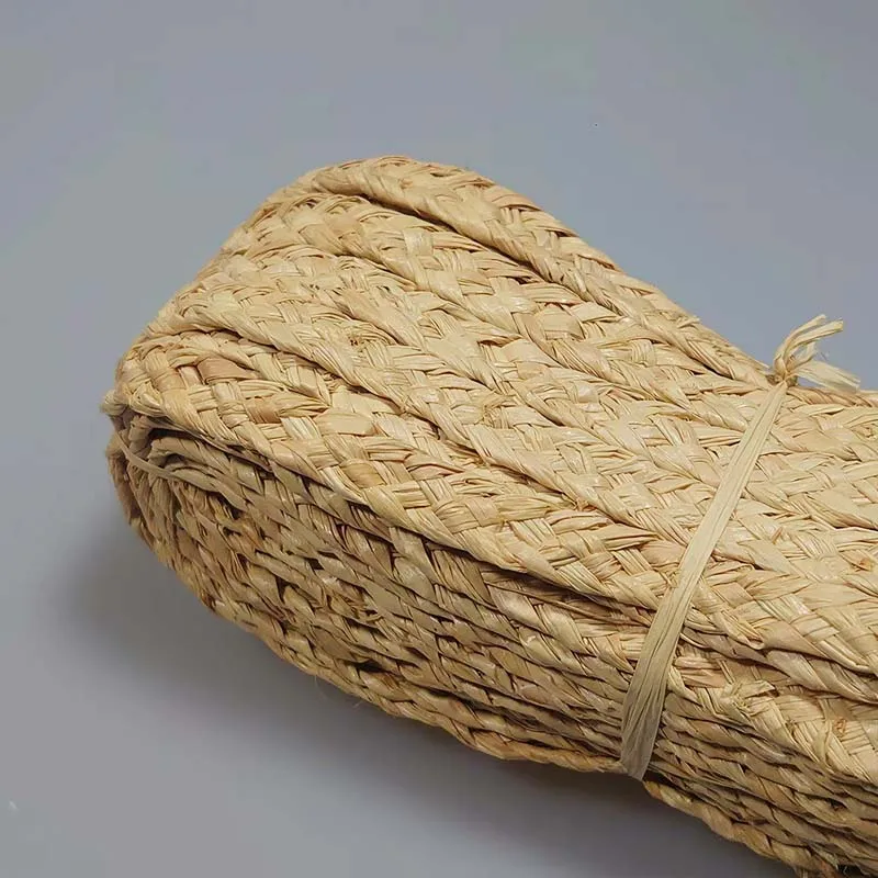 50 Meters Dyed Natural Raffia Braids Handmade Weaving Craft Material For Bag Basket Furniture Making Decoration DIY Grass Ribbon