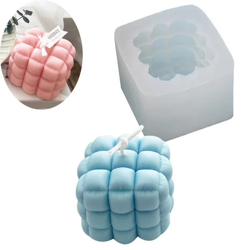 New Square Soft Bag Sofa Rubik's Cube Aromatherapy Candle Silicone Mold DIY Plaster Candle Mold Candle Making Supplies