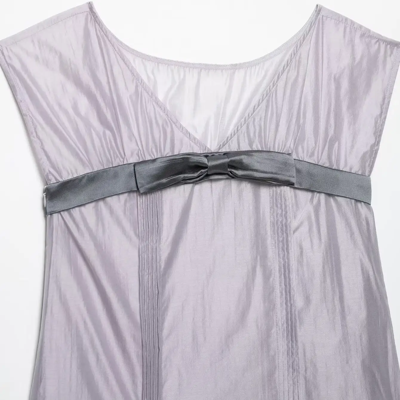 JNLEAOG Women's Fashionable Straight Pleated Shirt Summer New Arrival Short Length Versatile Polyester Fiber Transparent Style