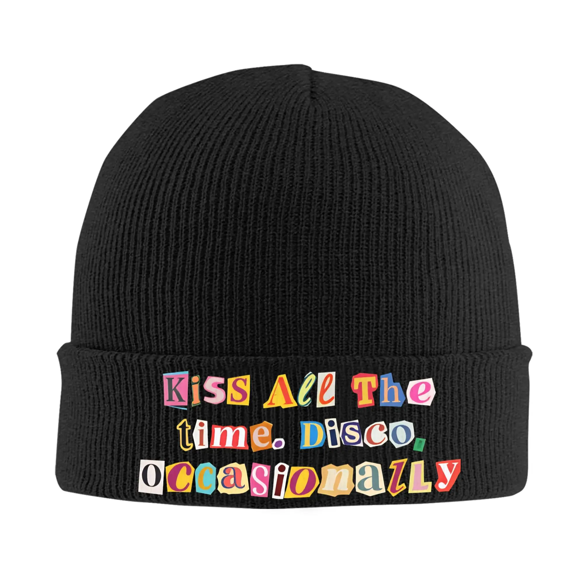 Unisex Adult Kiss All the Time Beanie Hats Harrys Styles 2026 Vintage Knit Hat Autumn Gym Caps Design Head Wrap Bonnet Hats
