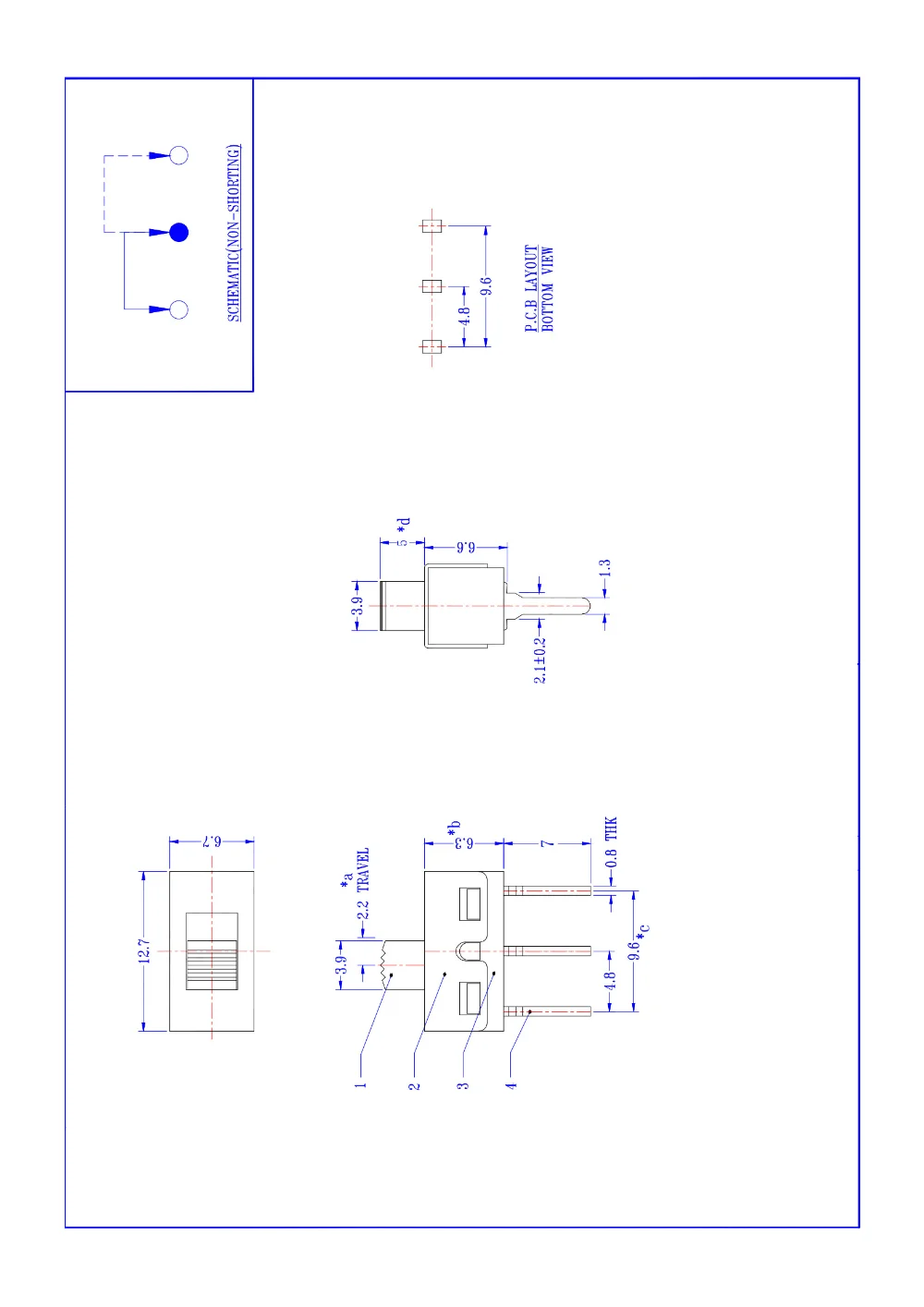 5 Stück SS12D06 SS12D10 5MM Griffhöhe 2 Positionen 3 Pins Hochstrom-Kippschalter Gerade Pins/Gebogen – Detail 1