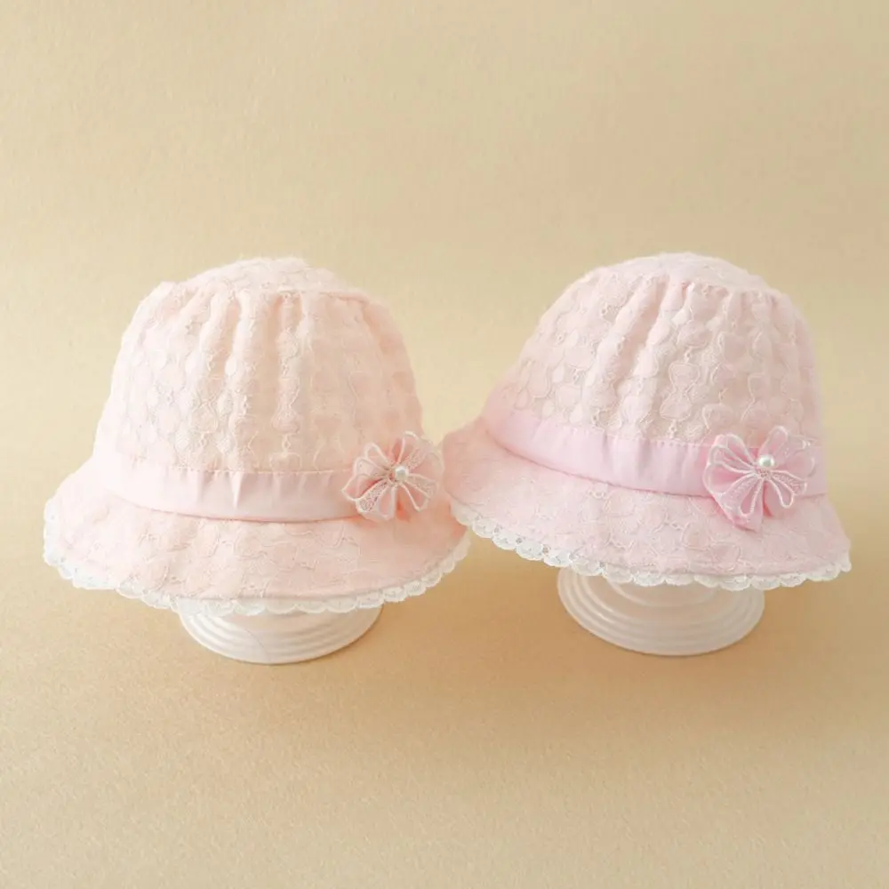 

Fashion Lace Ruffle Sun Hat Soft Adjustable Princess Hat Cotton Beanies Bonnet Toddler