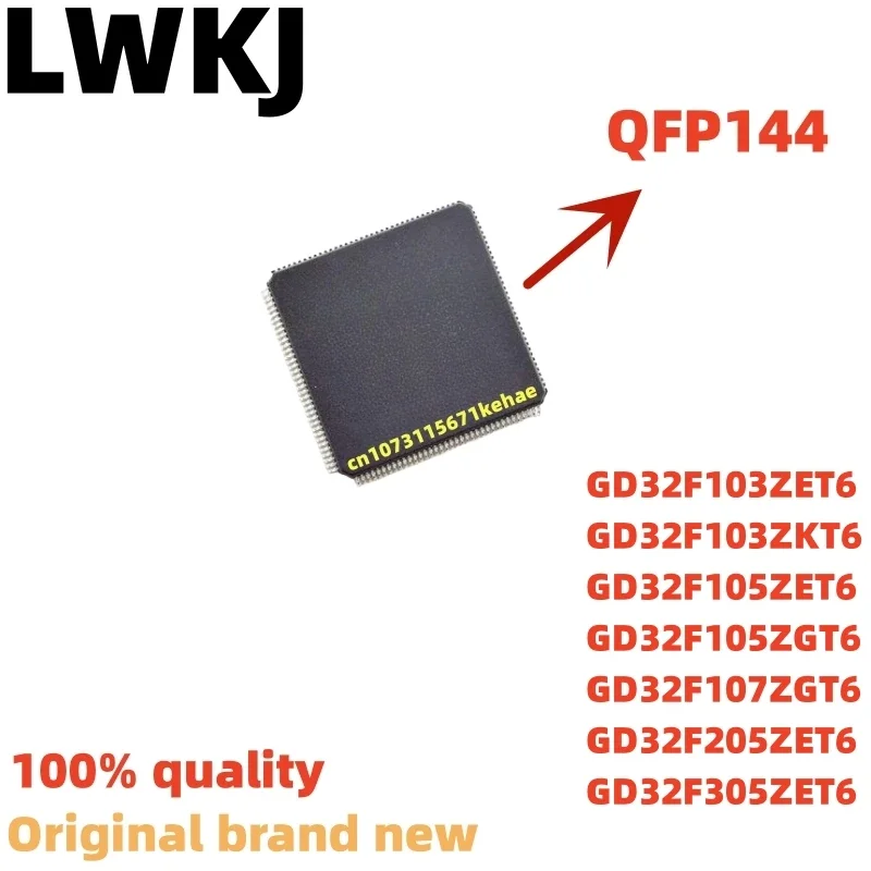 1piece GD32F103ZET6 GD32F103ZKT6 GD32F105ZET6 GD32F105ZGT6 GD32F107ZGT6 GD32F205ZET6 GD32F305ZET6 QFP144 Chipset