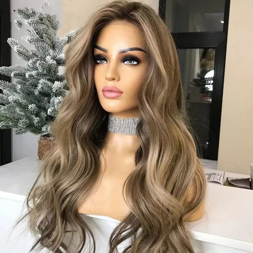 المرأة شعر مستعار الجسم موجة الكرمل البني الاصطناعية الدانتيل الباروكات الأمامية مع جذور داكنة جميلة غلويليس 13*4 HD الدانتيل الشفاف الباروكات #2