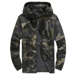 Autumn Windbreaker Jackets Men Casual Hooded Camouflage Jacket Mens Streetwear Hip Hop Sportwear Camo Army Jacket Plus Size 4XL