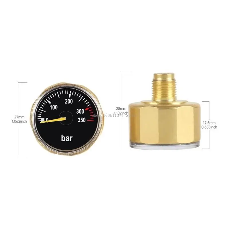  Precisions Engineered 350Bar Brasses Pressures Gauges With Vibration Resistance For Underwater Equipment