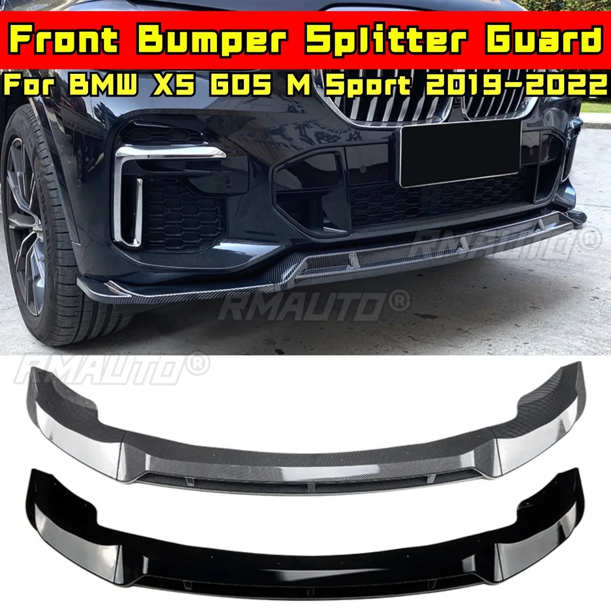 For BMW X5 G05 M Sport Front Bumper Splitter Apron Front Guard Protector for BMW X5 G05 M Sport 2019-2022 Car Accessories