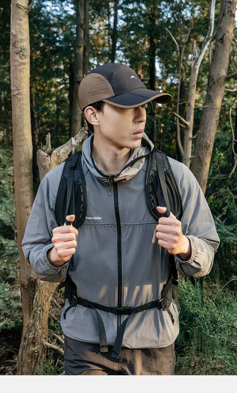 Naturehike Outdoor-Baseballmütze zum Wandern, UPF 50+, Sonnenhut, ultraleicht, faltbar, Sporthut, Sommer, atmungsaktiv, wasserdicht, für Herren und Damen – Detail 13