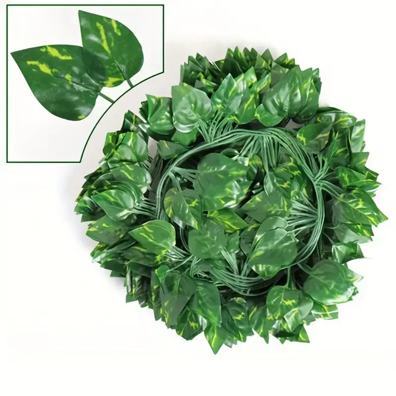 Künstliche Efeuranke, Ahornblätter, Hängegirlande, künstliche Pflanzen, grünes Blatt, Rattan für Weihnachten, Hochzeit, Party, Heimdekoration