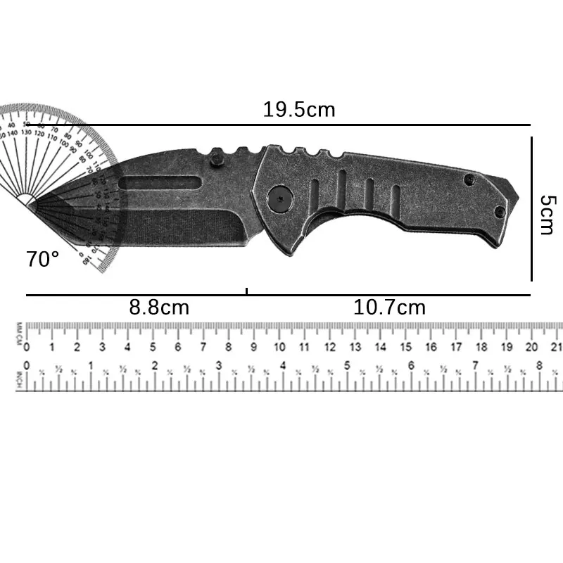 D2 High Hardness Steel Outdoor Folding Knife Camping Hunting Portable Mountaineering Tactical Survival Knife Men\'s Gift