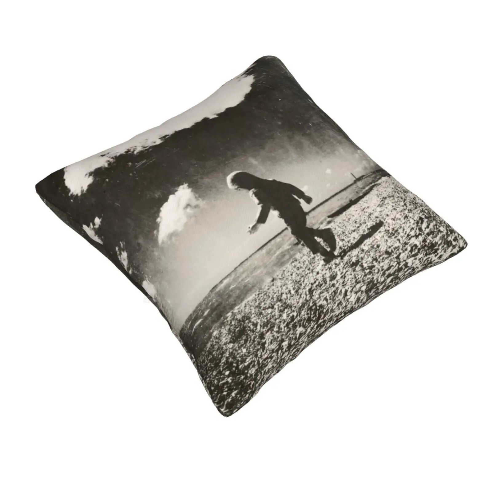 Explorer Home Sofa Car Waist Throw Pillowcase Little Boy Beach Sea Exploring Vintage Sepia Grunge Nikki Smith Photography Nikki