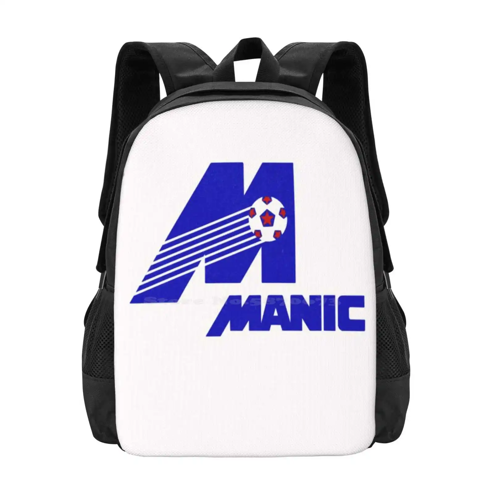 Montreal Manic North American Soccer League 1981 Vintage Logo Hot Sale Backpack Fashion Bags Montreal Manic North American