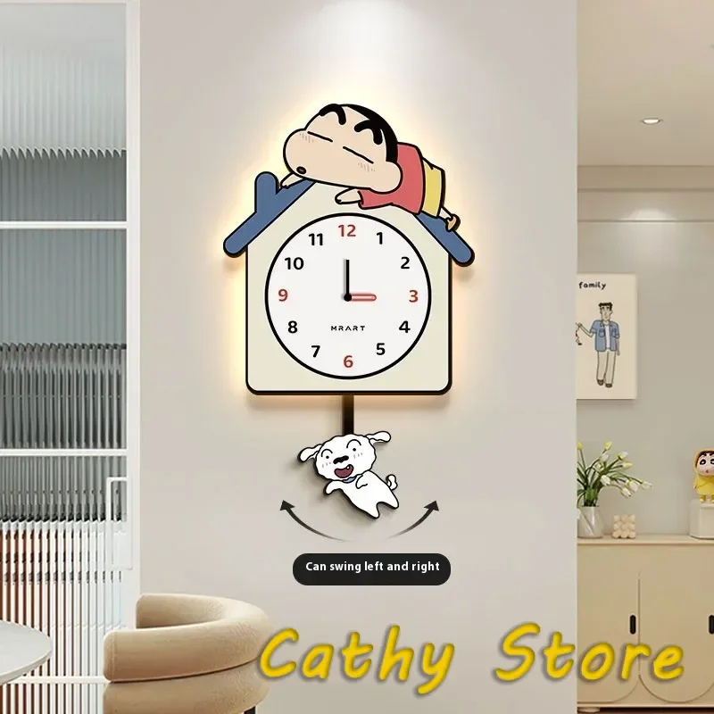 

Новый карандаш Шин Чан, модель часов для гостиной со светодиодной подсветкой, простые креативные украшения для дома, расширенная подвесная картина, подарок