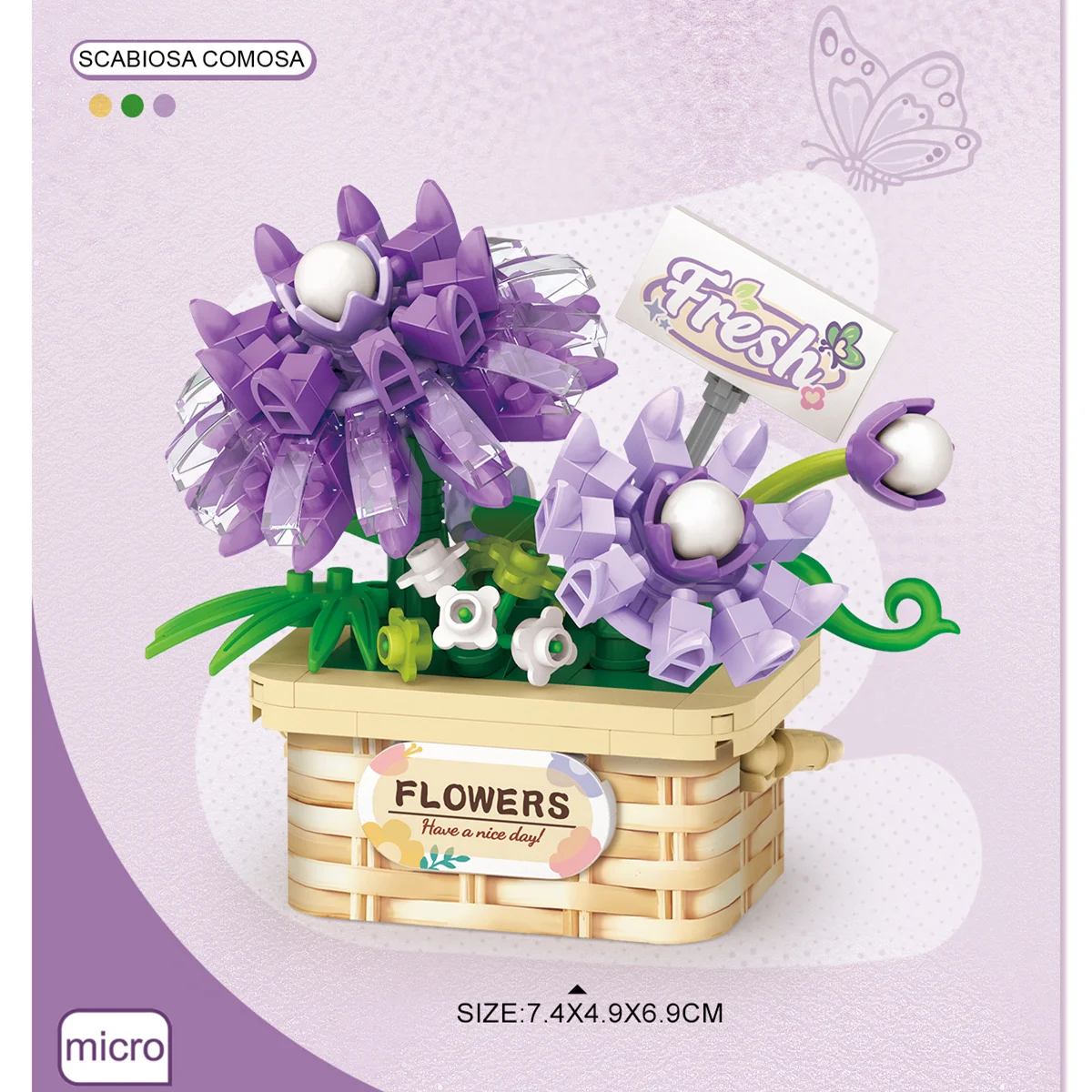 LOZ Building Blocks Potted Flower Toys Set, Simulated Plants and Flowers, Creative Home Decor, Model Assembly Toy, Birthday Gift