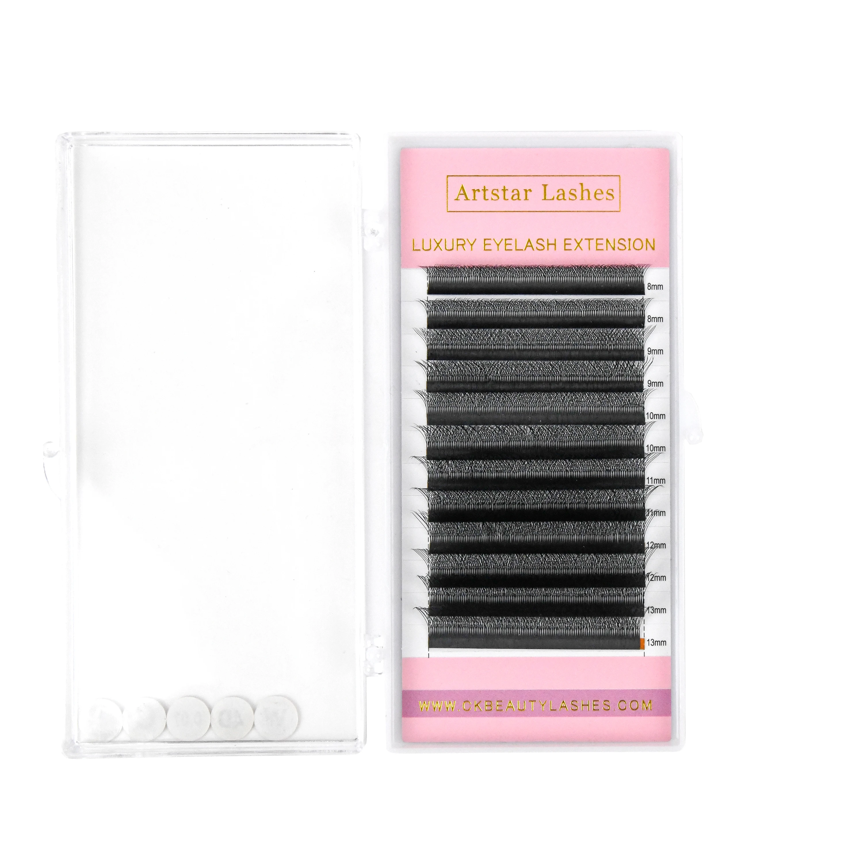 Artstar yy forma extensão de cílios tecido à mão premium luz suave natural duas pontas cílios atacado