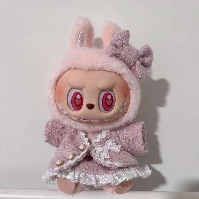 17cm Sweet Clothes for Labubu Doll The Monster Outfit Accessories Clothing DIY Kids Gift Sweet Princess High-quality Dress Cloak