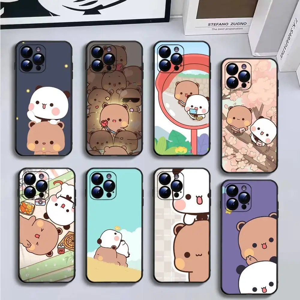Engraçado bonito bubu dudu capa de telefone para iphone17,16,15,14,13,12,11 plus, pro max, capa preta macia