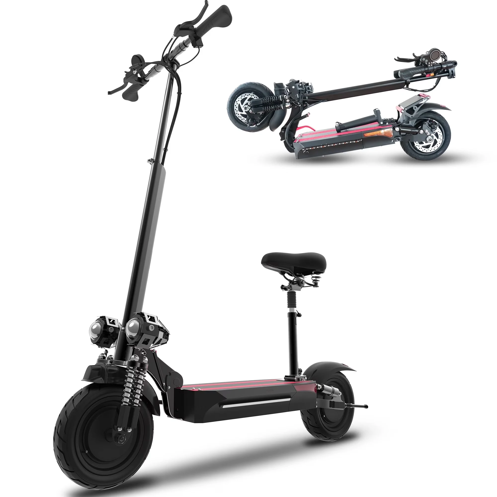

AJOOSOS X500 Electric Scooter, 2000W Dual Motor, 40 Mph Max Speed, 40 Miles Range, 300lbs Max Load, Foldable, Dual EABS Brakes