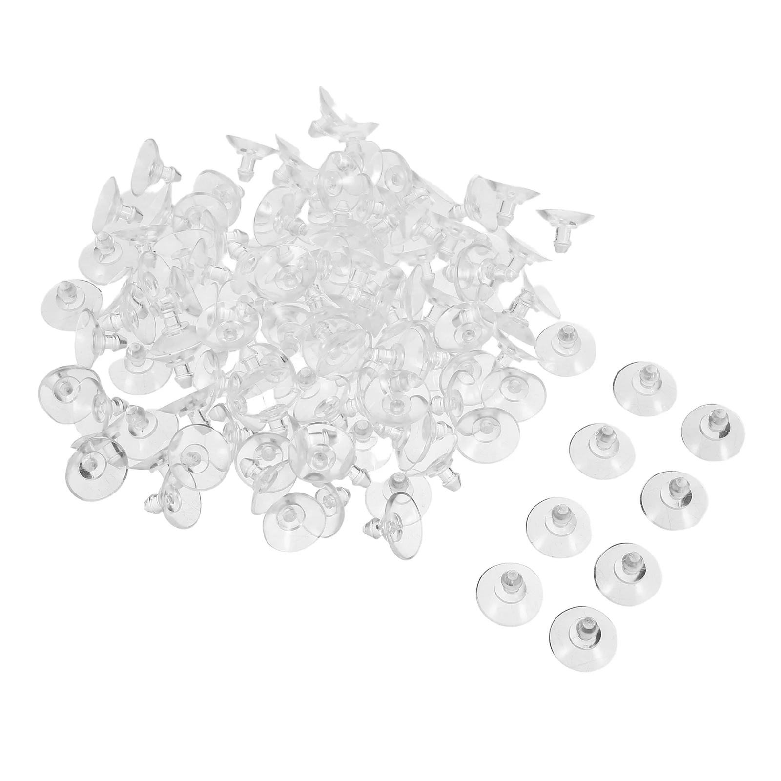 

100Pcs Transparent Mini Glass Suckers 19Mm Suction Cups for Glass Tables Anti-Collision Holder for Kitchen Bathroom Window
