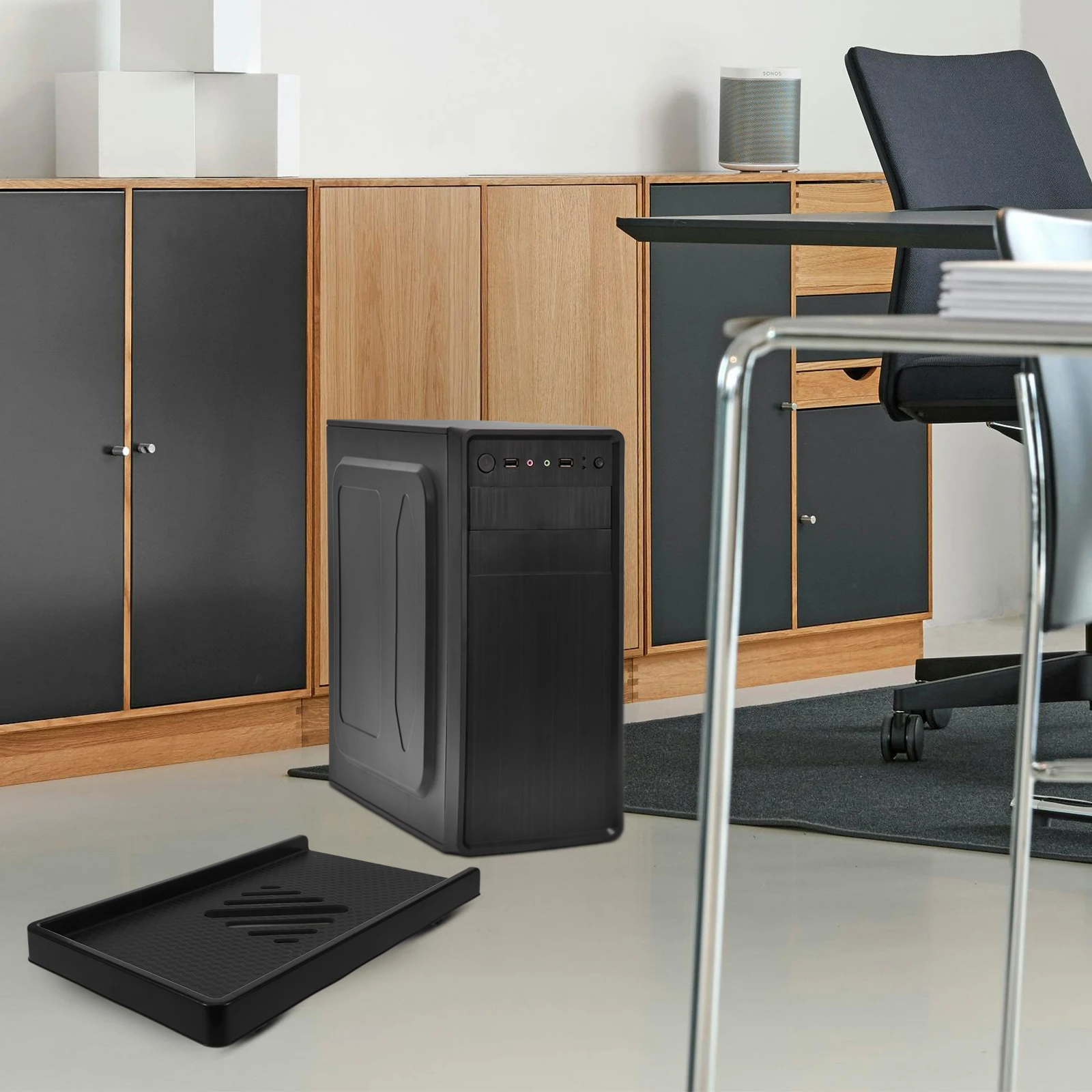 

Computer Host Tower St for Desktop CPU under Desk Rolling Holder Plastic PC St Pc Holder Under Desk Floor Cart