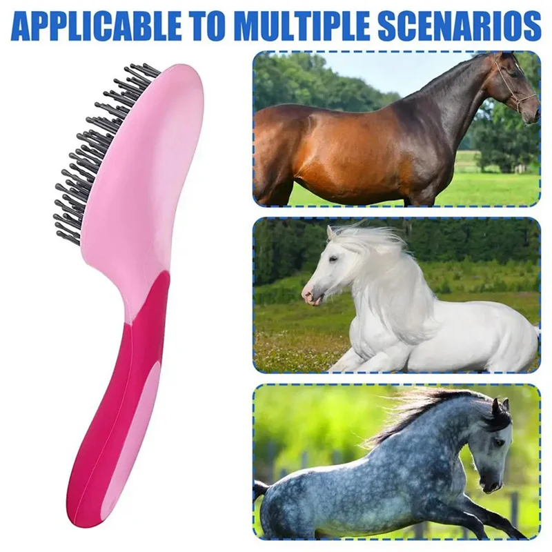 ABRS-2X Mane Pulling Comb For Horses Professional Mane And Tail Brush With Humanized Handle Horse Grooming Brushes Mane Brush