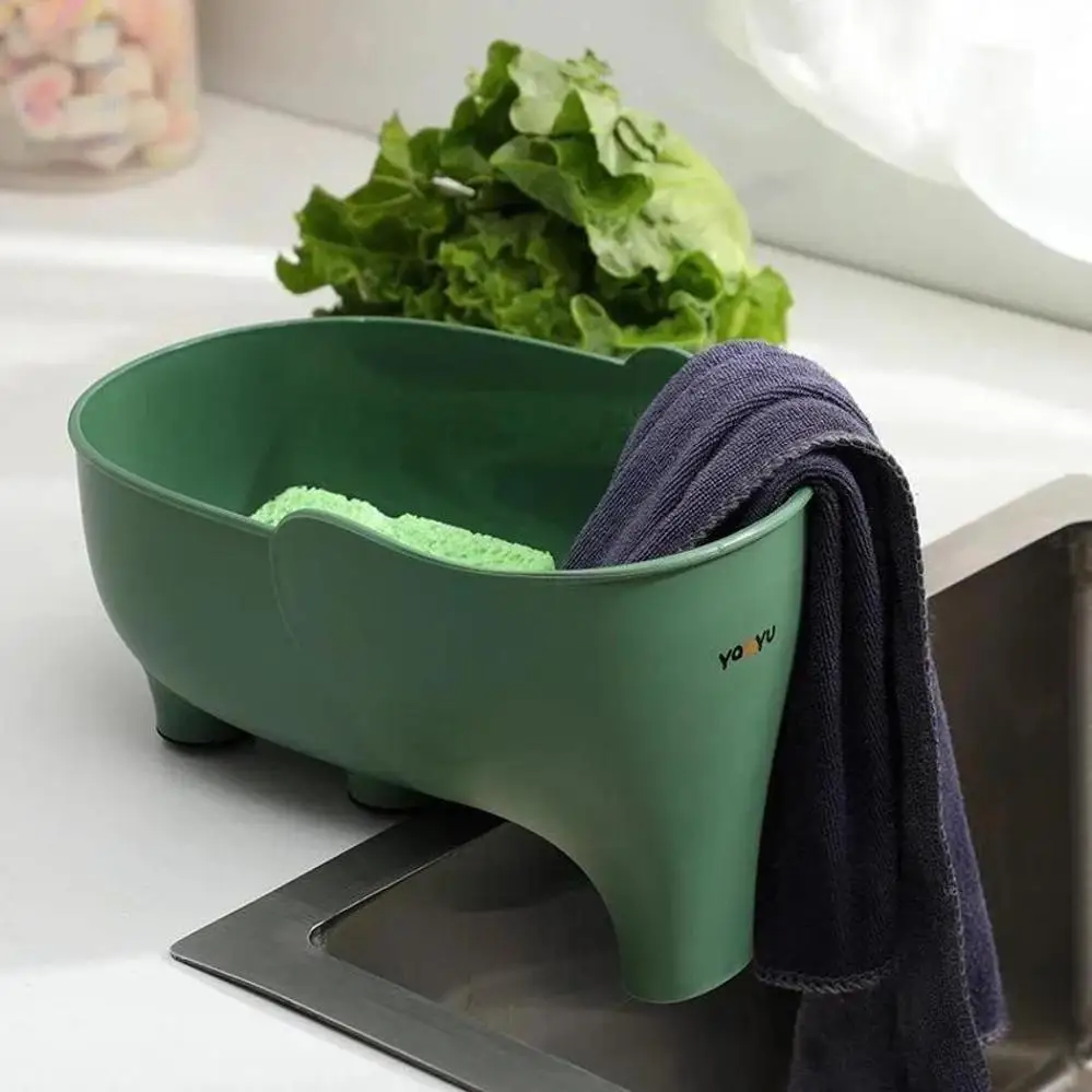 Sink Strainer Elephant Sculpt Leftover Drain Basket Fruit And Vegetable Washing Basket Hanging Drainer Rack Kitchen Accessories