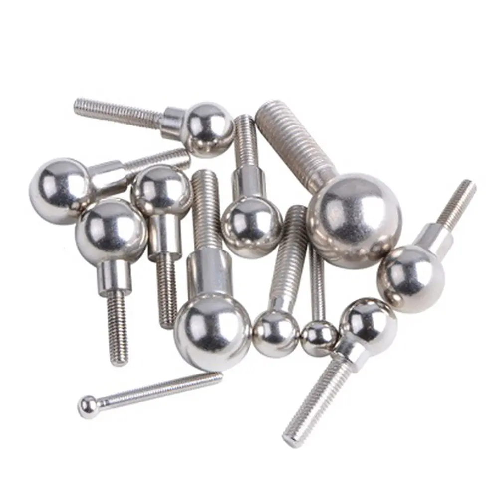 

M8x20 Spherical Ball Screw Carbon Steel Nickel Plated Diameter 20mm Joint 45mm Length 3D Printer Accessories Magnet Ball
