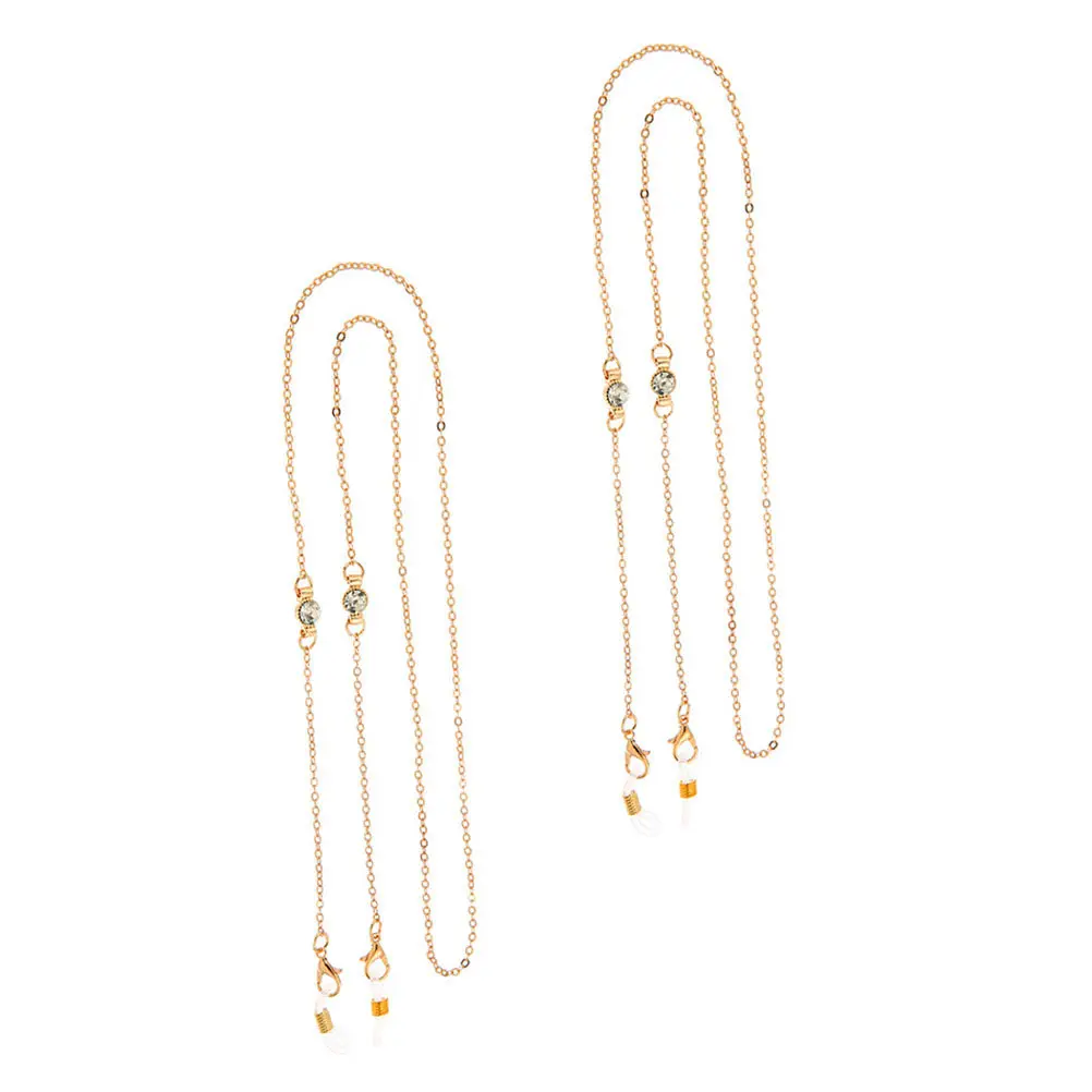 

2 шт. регулируемые универсальные цепочки для очков с противоскользящими металлическими соединителями, ремешок для солнцезащитных очков, очков для чтения, держатель для очков, маски