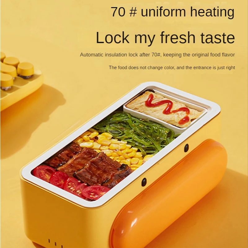 Electric lunch box cute girl heart heat preservation heating office worker portable lunch box plug in self heating