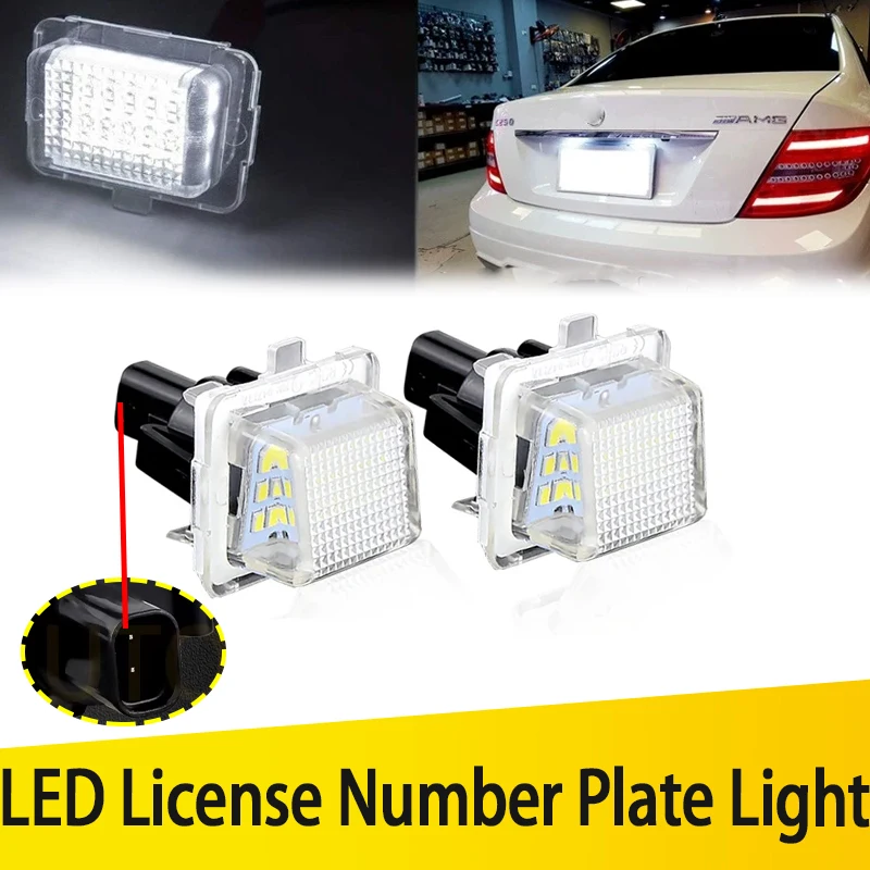 2 Stück Auto-LED-Kennzeichenbeleuchtung Direktanschluss Für Benz W204 2D/4D/5D W205 W216 W218 212 W222 W231 C117 W166 R172